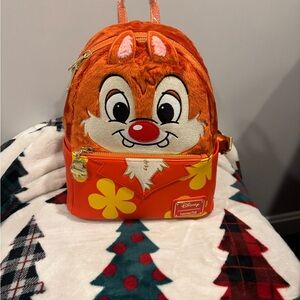 Loungefly Disney Orange and Red Chip Kids Backpack